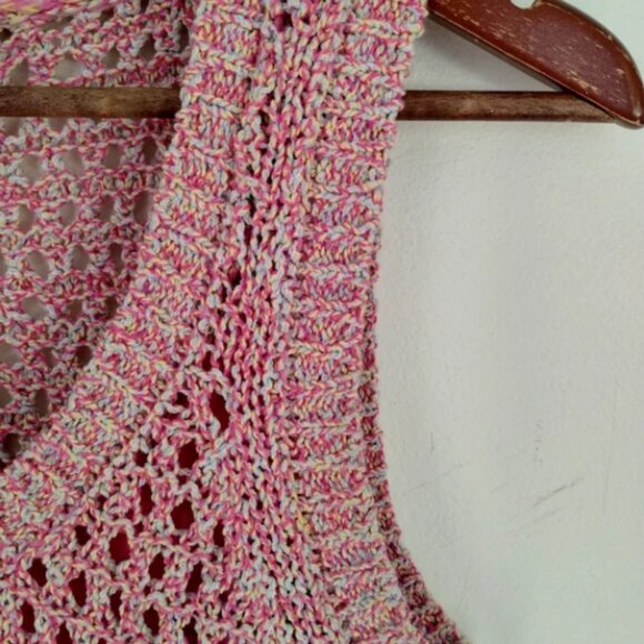 DEREK LAM 10 CROSBY Eliana Marled Open Knit Midi Dress Medium - Picture 5 of 6